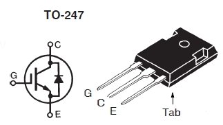 IXGH56N60B3D1, IGBT-транзистор, 600 В, 56А, частота коммутации 5...40 кГц